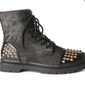 Gia Mia Rock Star Studded Combat Boots studded combat boot Super cute Si…